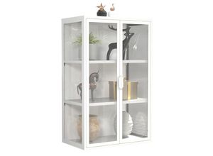 4051814436161 - Glasvitrine hängend Vitrine Glas mit ESG-Sicherheitsglas Maße ca 95 x B 60 x T 35 cm Hängevitrine Glas Modern und platzsparend Glas Vitrinenschrank - Flokas L