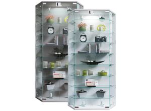 4051814437274 - Glasvitrine hängend Vitrine Glas mit ESG-Sicherheitsglas Maße ca H 114 x B 83 x T 17 cm Hängevitrine Glas Modern und platzsparend Glas Vitrinenschrank - Benila XL