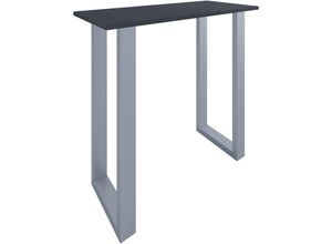 4051814437816 - Premium Holz Alu Bartisch Tresen Stehtisch Bistrotisch Bartresen Tisch Xona 110x50 cm (Farbe Silber   Anthrazit)