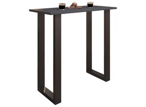 4051814437861 - Premium Holz Alu Bartisch Tresen Stehtisch Bistrotisch Bartresen Tisch Xona 110x50 cm (Farbe Schwarz   Anthrazit)