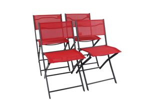 4051814439315 - 4er Set Gartenstuhl Balkonstuhl klappbar Maße ca H 79 x B 45 x T 46 cm Campingstuhl Gartenmöbel - Sumila