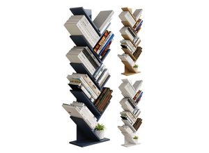 4051814440250 - Standregal Holz Aufbewahrung Stand Regal Bücherregal Deko Bücher Standregal Nulis XL Gr 40 honig eiche B40cm H140cm T20cm Holzwerkstoff Holz Spanplatte Regale