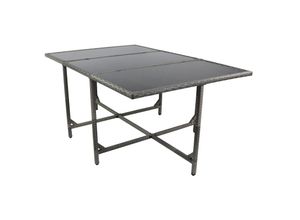 4051814441943 - Gartentisch Tisch aus Rattan Maße ca H 74 x B 170 x T 110 cm Gartentisch Gartenmöbel – Raloso 170x110