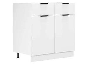 4051814442032 - Küchenschrank Breite 80 cm Schublade Unterschrank Küche Küchenmöbel Fasola