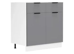 4051814442049 - Küchenschrank Breite 80 cm Schublade Unterschrank Küche Küchenmöbel Fasola