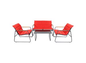 4051814442490 - 4-tlg Gartenmöbel Set Sitzgruppe Essgruppe 1xTisch 2x Stühle 1x Sofa Tisch Maße ca H 41 x B 74 x T 45 cm Garten Set 4051814442490 - 4-tlg Gartenmöbel Set Sitzgruppe Essgruppe 1xTisch 2x Stühle 1x Sofa Tisch Maße ca H 41 x B 74 x T 45 cm Garten Set