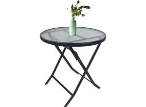 4051814442629 - Gartentisch klappbar Balkontisch rund Maße ca H 70 x B 70 x T 70 cm Klapptisch Balkontisch Gartenmöbel – Sonlas 70 cm Ø