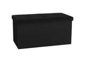 4051814446467 - Stoff Sitzbank Maße ca H 38 x B 76 x T 38 cm Kiste für flexiblen Einsatz in allen Wohnräumen Aufbewahrungsbox Sitztruhe - Boxas