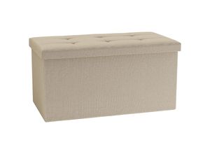 4051814446481 - Stoff Sitzbank Maße ca H 38 x B 76 x T 38 cm Kiste für flexiblen Einsatz in allen Wohnräumen Aufbewahrungsbox Sitztruhe - Boxas