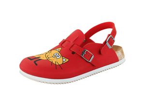 4052001215460 - Clog Kay Superlauf Birko-Flor Cat Red schmal Größe 35 - Birkenstock