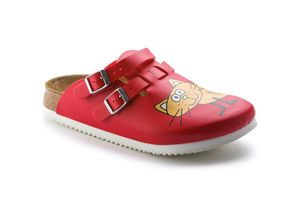 4052001215521 - Clog Kay Superlauf Birko-Flor Cat Red schmal Größe 41 - Birkenstock