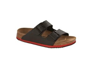 4052001429591 - Sandale Arizona Superlauf Birko-Flor schwarz rot schmal Größe 37 - Birkenstock