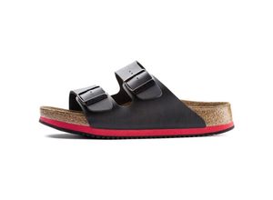 4052001429607 - Sandale Arizona Superlauf Birko-Flor schwarz rot schmal Größe 38 - Birkenstock