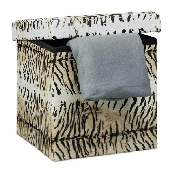 4052025046729 - relaxdays Hocker mit Stauraum 10019050_369 braun hellbraun Kunstleder