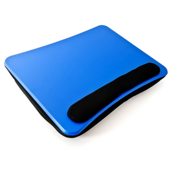 4052025163358 - Laptopkissen weiche Polsterung tragbar stabiler Lapdesk mit Handauflage u Tragegriff Schosstablett blau - Relaxdays