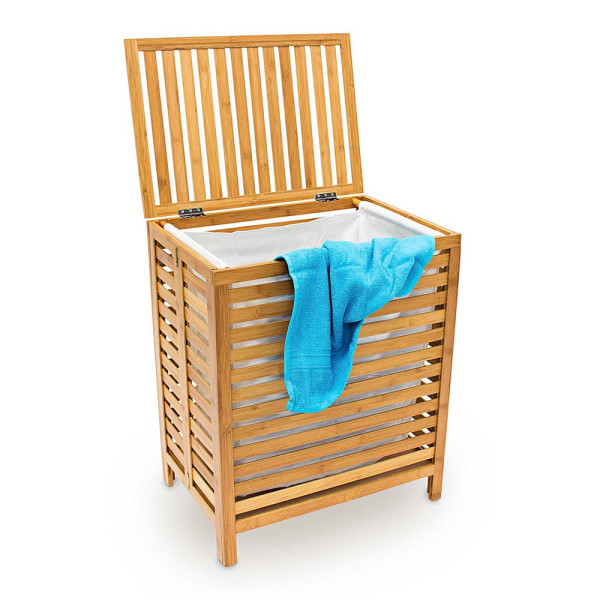 4052025189785 - Wäschetruhe Bambus HxBxT 60 x 505 x 355 cm herausnehmbarer Wäschesack Volumen 100 l Wäschekorb natur - Relaxdays 4052025189785 - Wäschetruhe Bambus HxBxT 60 x 505 x 355 cm herausnehmbarer Wäschesack Volumen 100 l Wäschekorb natur - Relaxdays