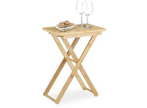 4052025202781 - Beistelltisch klappbar Bambus Holz Klapptisch klein rechteckig hbt ca 52 x 40 x 31 cm natur - Relaxdays