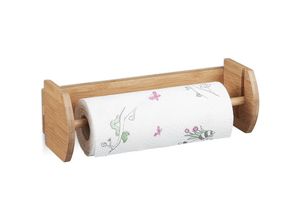 4052025203313 - Wand Küchenrollenhalter Bambus Papierrollenhalter zur Wandmontage Halter für Küchenrollen natur - Relaxdays