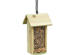 4052025207304 - Vogelfutterhaus zum Hängen Aus Holz Ohne Ständer hbt ca 26 x 15 x 15 cm Vogelhaus grün - Relaxdays