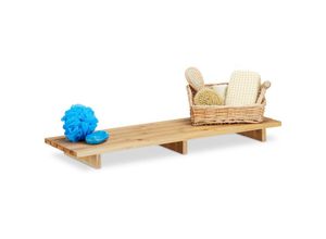 4052025215552 - Badewannenablage Bambus einteiliges Wannenbrett HxBxT 6 x 70 x 22 cm moderne Ablage f Badezimmer natur - Relaxdays