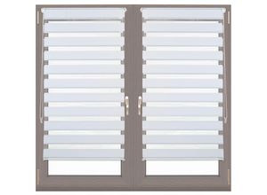 4052025230470 - Relaxdays - 2x Doppelrollo Klemmfix im Set Seitenzugrollo ohne Bohren Duo-Rollo zum Klemmen Klemmrollo 60 x 150 cm weiß