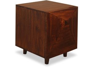 4052025236465 - Relaxdays - Native Home Nachtschrank Holz mit Tür massiv natürliches Mangoholz Nachttisch HxBxT 40 x 40 x 51 cm dunkelbraun 4052025236465 - Relaxdays - Native Home Nachtschrank Holz mit Tür massiv natürliches Mangoholz Nachttisch HxBxT 40 x 40 x 51 cm dunkelbraun