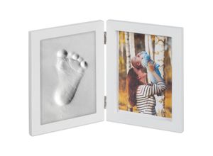 4052025239305 - Babybilderrahmen mit Gipsabdruck Set für Handabdruck oder Fußabdruck diy Babyabdruck mit Rahmen weiß - Relaxdays 4052025239305 - Babybilderrahmen mit Gipsabdruck Set für Handabdruck oder Fußabdruck diy Babyabdruck mit Rahmen weiß - Relaxdays