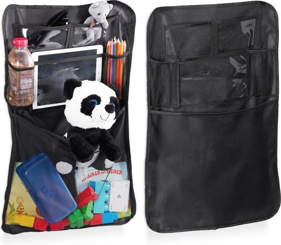 4052025251093 - relaxdays Autositz-Organizer - 2er-Set - Sitz-Organizer Auto - Tablet-Halter schwarz