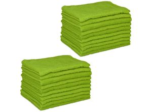 4052025261559 - Relaxdays - 20 x Mikrofasertücher 40x30 cm saugfähiges Microfasertuch Allzweckreinigung waschbar weich fusselfrei grün