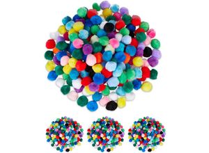 4052025271091 - 800x Pompons bunt im Set kleine Bommeln zum Basteln Mini Pom Pom Kugeln Deko für Geburtstag & Hochzeit D 2 cm bunt