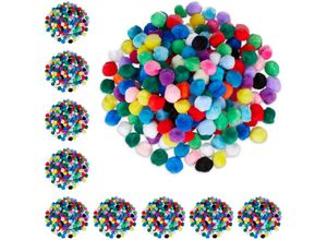 4052025271107 - 2000x Pompons bunt im Set kleine Bommeln zum Basteln Mini Pom Pom Kugeln Deko für Geburtstag & Hochzeit D 2 cm bunt