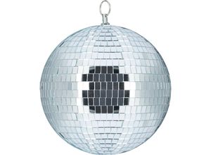 4052025278403 - Discokugel zum Aufhängen für Decke große Spiegelkugel Party Deko Mottoparty Diskokugel ø 20 cm silber - Relaxdays