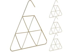 4052025293383 - 4 x Schalbügel edles Design Bügel für Schal Tuch Accessoires 3 mm dünn platzsparend Metall Bügel gold