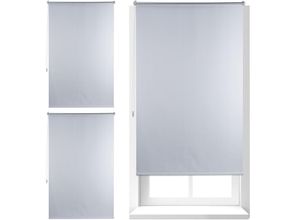 4052025303853 - Relaxdays - 3 x Thermo Verdunklungsrollo Hitzeschutz Fenster Seitenzugrollo Klemmfix ohne bohren 100x160 Stoff 96cm weiß 4052025303853 - Relaxdays - 3 x Thermo Verdunklungsrollo Hitzeschutz Fenster Seitenzugrollo Klemmfix ohne bohren 100x160 Stoff 96cm weiß