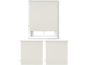 4052025304164 - Relaxdays - 3 x Thermorollo Verdunkelungsrollo m Klemmfix Halterung Hitzeschutz Gesamt 110x160cm Stoffbreite 105cm beige 4052025304164 - Relaxdays - 3 x Thermorollo Verdunkelungsrollo m Klemmfix Halterung Hitzeschutz Gesamt 110x160cm Stoffbreite 105cm beige