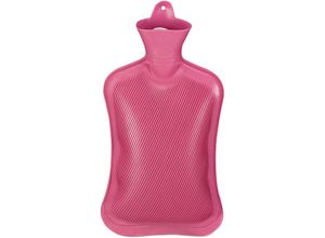 4052025315627 - Wärmflasche ohne Bezug langlebig sichere Wärmeflasche 2 l Bettflasche geruchsneutraler Naturgummi pink - Relaxdays