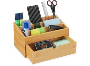 4052025321543 - Relaxdays - Schreibtisch Organizer mit Schubfach 6 Fächer Bambus Aufbewahrungsbox Büro HxBxT 15 x 28 x 165 cm natur 4052025321543 - Relaxdays - Schreibtisch Organizer mit Schubfach 6 Fächer Bambus Aufbewahrungsbox Büro HxBxT 15 x 28 x 165 cm natur