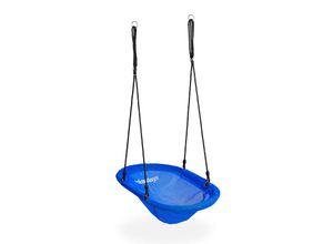 4052025322700 - Relaxdays - Nestschaukel Outdoor für Kinder & Erwachsene verstellbar bis 100 kg Garten Hängesessel 100 x 60 cm blau