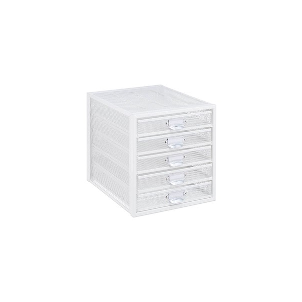 4052025325732 - Relaxdays - Schubladenbox 5 Schubladen beschriftbar Akten sortieren Stahl Büro Organizer hbt 29 x 275 x 355 cm weiß 4052025325732 - Relaxdays - Schubladenbox 5 Schubladen beschriftbar Akten sortieren Stahl Büro Organizer hbt 29 x 275 x 355 cm weiß
