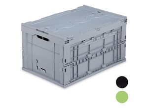 4052025332167 - Relaxdays - 1 x Profi Transportbox stabil Gewerbe hochwertiger Kunststoff Qualität 60 l HxBxT 325x585x395cm grau