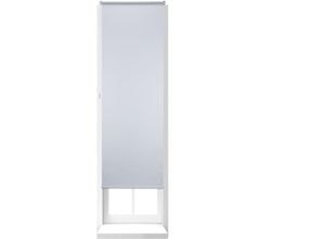 4052025332945 - Relaxdays - 1 x Thermo Verdunklungsrollo Hitzeschutz Fenster Seitenzugrollo Klemmfix ohne bohren 70x210 Stoff 66 cm weiß