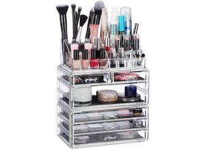 4052025333898 - 1 x Kosmetikorganizer mit 6 Schubladen 22 Fächer Make Up Organizer Schmink-Aufbewahrung aus Acryl transparent