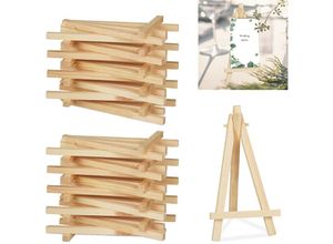 4052025349370 - 20 x Staffelei klein Tischdekoration für zu Hause Hochzeiten Feierlichkeiten Holzstaffelei HxB 155 x 8 cm natur