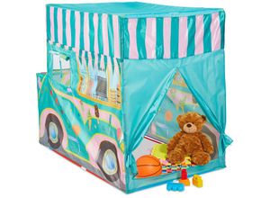 4052025352936 - Ice Cream Truck Spielzelt mit Automotiv drinnen und draußen HxBxT 100x70x120 cm Kinderspielzelt bunt - Relaxdays