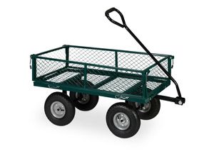 4052025361792 - Handwagen praktischer Bollerwagen für den Garten mit Luftbereifung klappbare Seitenteile bis 200 kg grün - Relaxdays 4052025361792 - Handwagen praktischer Bollerwagen für den Garten mit Luftbereifung klappbare Seitenteile bis 200 kg grün - Relaxdays