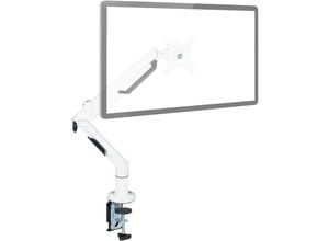 4052025368364 - Monitor Halterung Tisch Bildschirmhalterung für 1 Monitor 17-36 vesa 75 100 Monitorarm beweglich weiß - Relaxdays