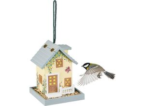 4052025374594 - Relaxdays - Vogelfutterhaus Holz zum Aufhängen Gartenhäuschen hbt 235x18x18 cm Futterstelle Wildvögel mehrfarbig