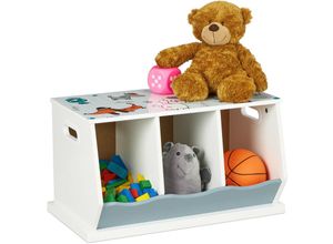 4052025374907 - Relaxdays - Kinderregal mit Hundemotiv 3 Fächer HxBxT 325 x 60 x 36 cm Mädchen & Jungen mdf Bücherregal bunt