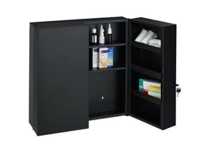 4052025375713 - Medizinschrank xxl abschließbar 11 Fächer Stahl hbt 535x53x19 cm Medikamentenschrank 2-türig anthrazit - Relaxdays