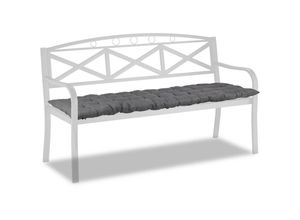 4052025378783 - Bankauflage hbt 7x157x50 cm Sitzkissen mit Bändern für Gartenbank Paletten Polyester Sitzpolster grau - Relaxdays